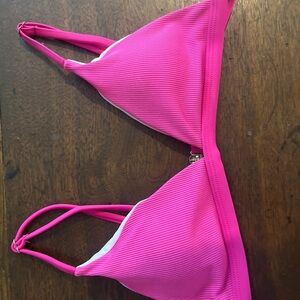 Pink Triangle Bikini Top